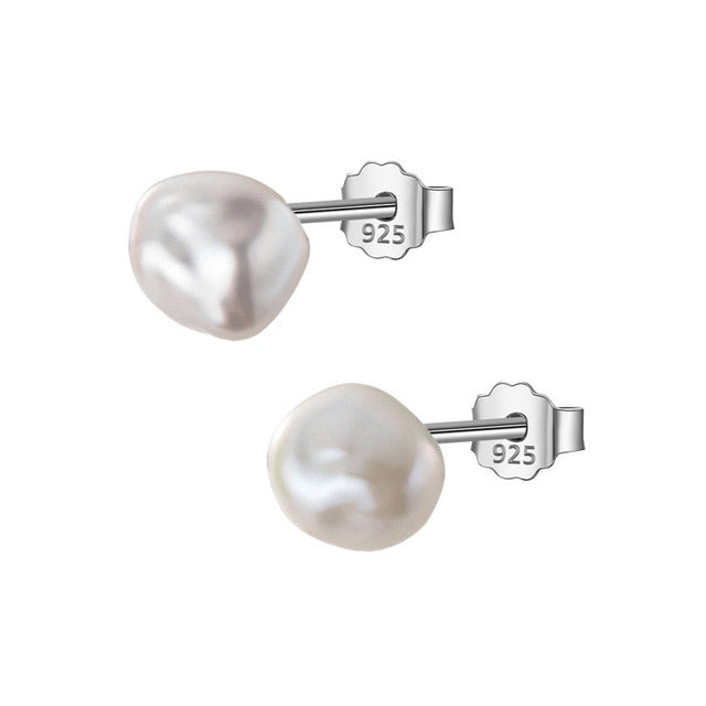 Baroque Pearl Stud Earrings